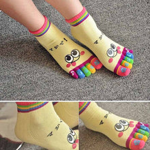 JECKSION 2016 New Hot Fashion One Pair Lady Women Girls Smile Five Fingers Print Trainer Toe Ankle clothesSocks