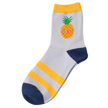 2017 Sokken Women Cartoon Striped Furit Printed Socks Cotton cotton cute funny female socks ankle low cut sox calcetines