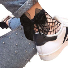 2017 Fashion New Ruffle Fishnet Ankle High Socks Women Girl Pricness Mesh Lace Socks Bow Knot Fish Net Short Socks