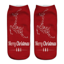 3D Printed Christmas Funny Socks Women Cute Unisex Low Cut Ankle Socks Multicolor Santa Claus Printed calcetines divertidos