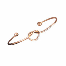 SUSENSTONE Chic Fashion Simple Knot Bangle Cuff Opening Bracelet Copper Casting Jewelry