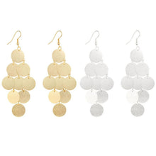 1Pair Women Alloy Circular Dangle Earings Eardrop Jewelry