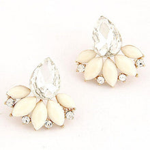 2017 Fashion Women Girls Shining Rhinestone Crystal Drop Alloy Ear Stud Earrings for Ladies OL Jewelry Wholesale Shipping free