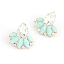 2017 Fashion Women Girls Shining Rhinestone Crystal Drop Alloy Ear Stud Earrings for Ladies OL Jewelry Wholesale Shipping free