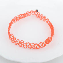 SUSENSTONE Vintage Stretch Stretch Tattoo Choker Necklace Elastic Collar Black Henna Style Necklace Women Summer Fashion Jewelry