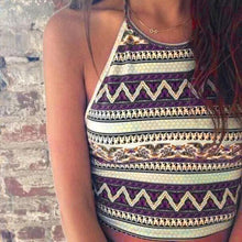 Women Boho Tank Tops Bustier Bra Vest Crop Bralette Shirt Blouse Cami Blue L