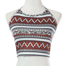Women Boho Tank Tops Bustier Bra Vest Crop Bralette Shirt Blouse Cami Blue L