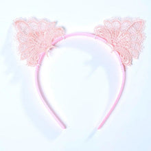 Funny Cat Ears Headband for Girls Women Lady hairband Water Soluble Lace Band Hair Accessories wholesale