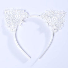Funny Cat Ears Headband for Girls Women Lady hairband Water Soluble Lace Band Hair Accessories wholesale