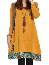 Patchwork Floral Hemline Women's Dress