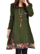 Patchwork Floral Hemline Women's Dress