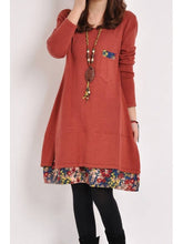 Patchwork Floral Hemline Women's Dress