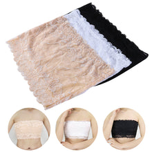 3pcs Women's Floral Lace Stretchy Strapless See Through Bandeau Tube Top with Bra
