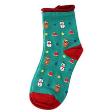 Hot Sale Christmas Socks Women Girl Socks Cute Unisex Snowman Animal Printed Cotton Soft Breathable Winter Warm Short Socks