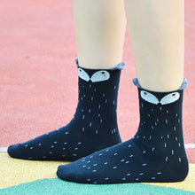 1Pair Funny Socks Women Cute Little Animal Fox Printed Lady Socks harajuku designer fashion street In The Tube Socks For Autumn