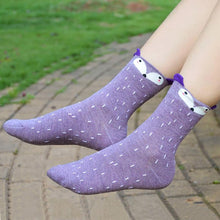 1Pair Funny Socks Women Cute Little Animal Fox Printed Lady Socks harajuku designer fashion street In The Tube Socks For Autumn