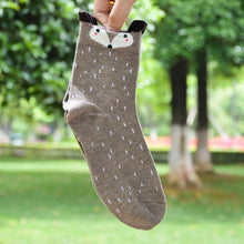 1Pair Funny Socks Women Cute Little Animal Fox Printed Lady Socks harajuku designer fashion street In The Tube Socks For Autumn
