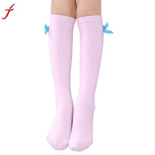 One Pair 40cm Girls Bowknot Cute Kid Children Leg Warmers Cotton Stockings Stretchy thigh high Autumn wear Warm Cotton Stocking