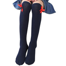 One Pair 40cm Girls Bowknot Cute Kid Children Leg Warmers Cotton Stockings Stretchy thigh high Autumn wear Warm Cotton Stocking
