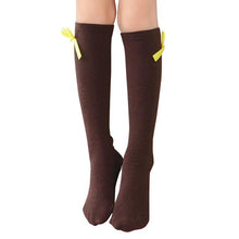One Pair 40cm Girls Bowknot Cute Kid Children Leg Warmers Cotton Stockings Stretchy thigh high Autumn wear Warm Cotton Stocking