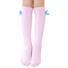 One Pair 40cm Girls Bowknot Cute Kid Children Leg Warmers Cotton Stockings Stretchy thigh high Autumn wear Warm Cotton Stocking