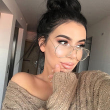 Men Women Clear Lens Glasses Metal Spectacle Frame Myopia Eyeglasses Lunette Fe
