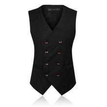 2018 New Fashion Double Breasted Slim Chaleco Sleeveless Cotton Waistcoat Suit Vest Male Dress Vest MWB218