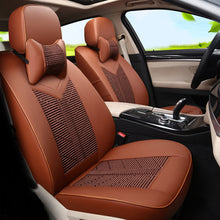 CARTAILOR Car Seat Cover PU Leather for Hyundai Santa fe 2010 2013 Seat Covers Cars Accessories for Car Seats Protector Ice Silk