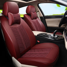CARTAILOR Car Seat Cover PU Leather for Hyundai Santa fe 2010 2013 Seat Covers Cars Accessories for Car Seats Protector Ice Silk