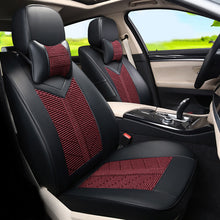 CARTAILOR Car Seat Cover PU Leather for Hyundai Santa fe 2010 2013 Seat Covers Cars Accessories for Car Seats Protector Ice Silk