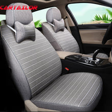 CARTAILOR Car Seat Covers Linen for Hyundai Santa fe 2010 2008 2007 Seat Cover Set Grey Car Styling Support Interior Accessories