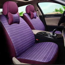 CARTAILOR Car Seat Covers Linen for Hyundai Santa fe 2010 2008 2007 Seat Cover Set Grey Car Styling Support Interior Accessories